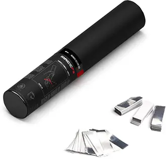 Geprüft Magic FX Handbetriebene Konfettikanone S 28cm - Weiß+Silber