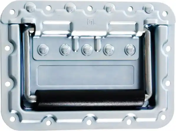 Adam Hall Hardware 34087 Klappgriff groß gefedert in Einbauschale 9,5 mm t Bestpreis