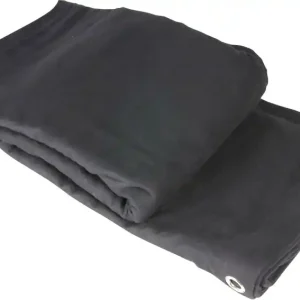 Adam Hall Accessories 0152 X 53 Bühnenmolton B1 schwarz mit Ösen brüniert Zertifiziert