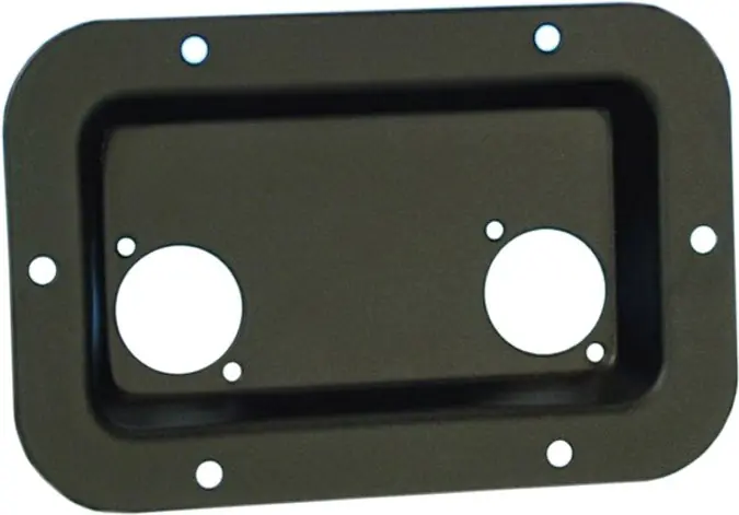 Online Kaufen Adam Hall Hardware 8708 BLK Einbauschale schwarz für 2 XLR oder Speakon Bu