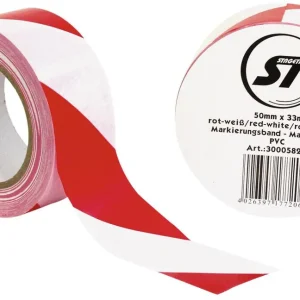 Kostenloser Rückversand ACCESSORY Markierungsband PVC rot/weiß