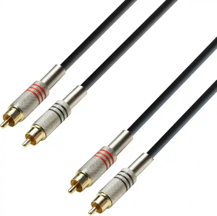 Adam Hall Cables K3 TCC 0600 Audiokabel 2 x Cinch male auf 2 x Cinch male Top-Seller