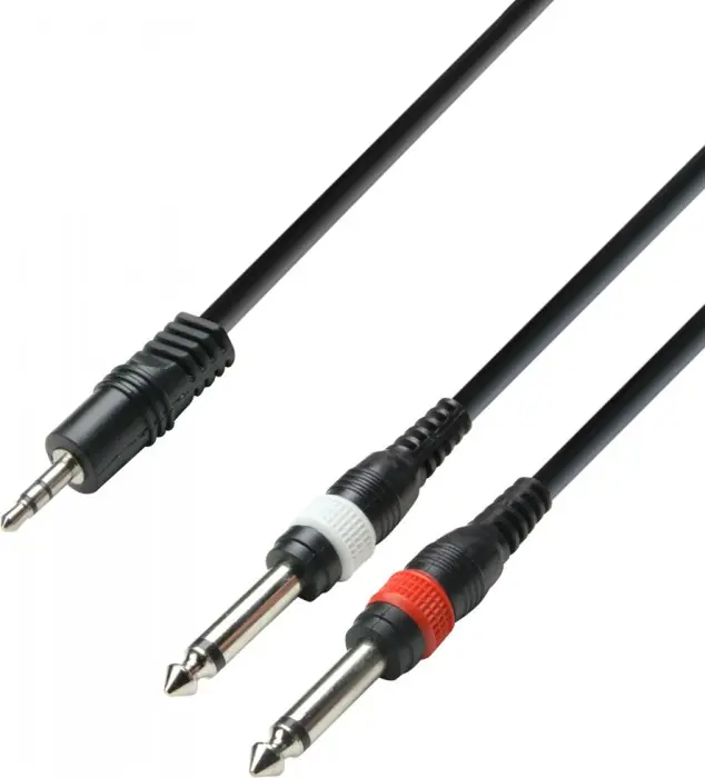 Neue Kollektion Adam Hall Cables K3 YWPP 0100 Audiokabel 3,5 mm Klinke stereo auf 2 x 6,3