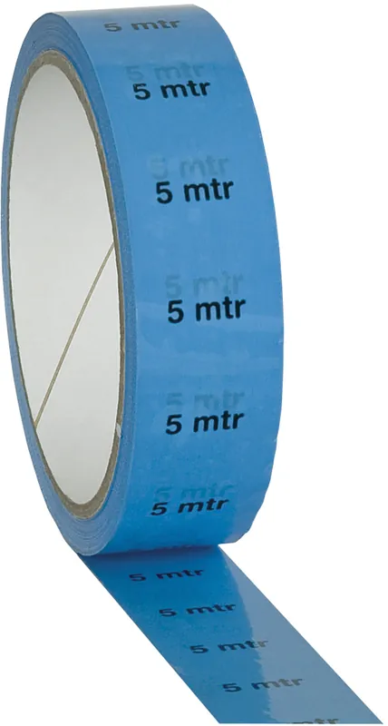 SHOWGEAR Markierungsband / Indikatorband Blau „5 m“ – 25 mm / 33 m Abverkauf