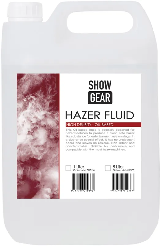 Saisonangebot SHOWGEAR Hazer-Flüssigkeit 5 Liter – auf Ölbasis
