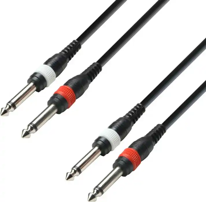Sofort Bestellen Adam Hall Cables K3 TPP 0100 Audiokabel 2 x 6,3 mm Klinke mono auf 2 x 6,3