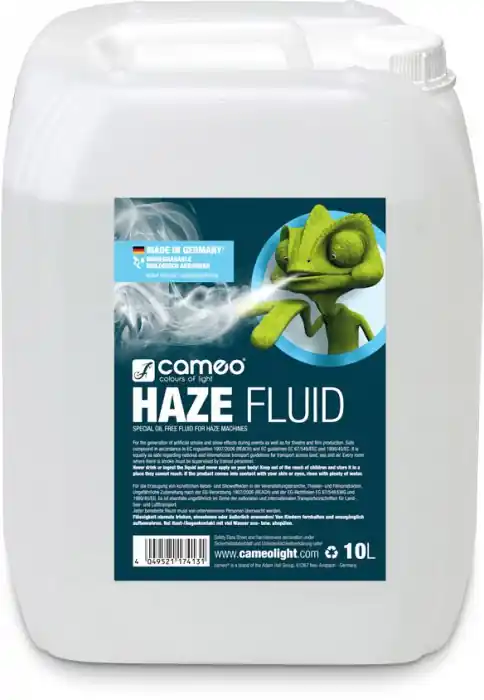Cameo HAZE FLUID 10L Hazefluid für feine Nebeldichte und lange Standzeit, Garantierte Lieferung