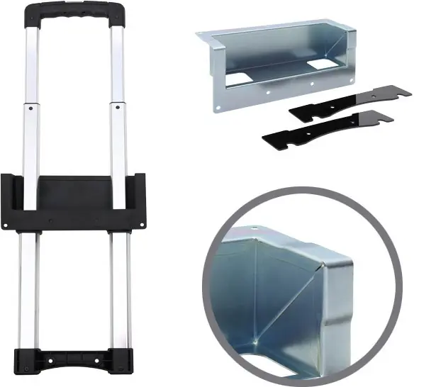 Neu Adam Hall Hardware 3476033 Versenkter Ausziehgriff 2 Auszüge, verzinkte Sc