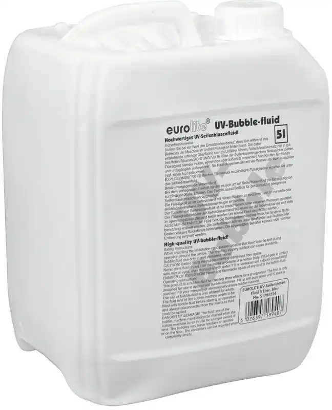 Mega-Angebot EUROLITE UV-Seifenblasenfluid 5l blau