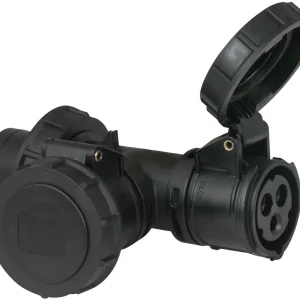 PCE T-Verbindung 2-Wege 16/3 – Stecker 16/3 CEE IP67 Kostenloser Rückversand
