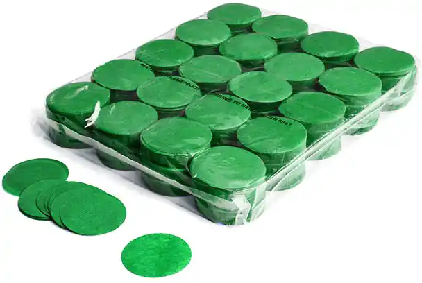 Mega-Angebot Magic FX Slowfall Konfetti Rund Ø 55mm - Dunkelgrün 1kg