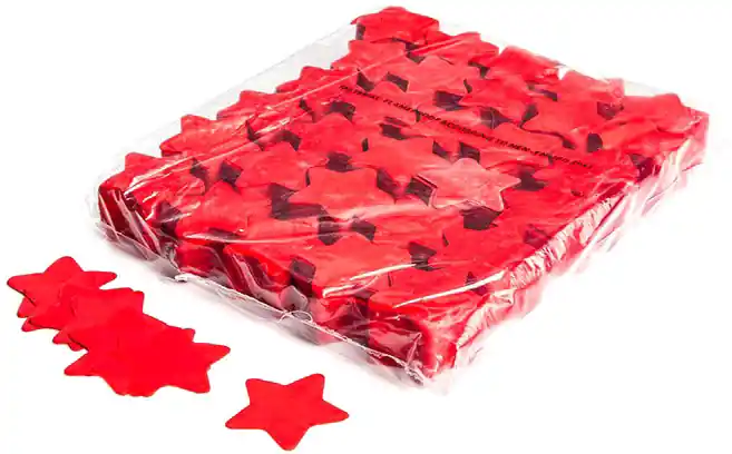 Magic FX Slowfall Konfetti Sternförmig Ø 55mm - Rot 1kg Letzte Chance