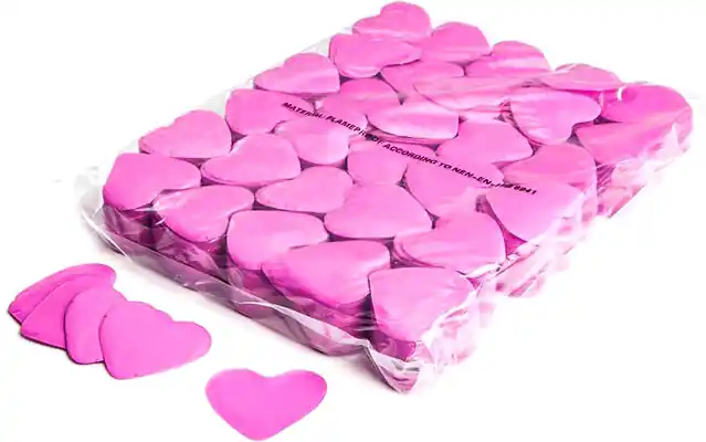 Solange Der Vorrat Reicht Magic FX Slowfall Konfetti Herzförmig Ø 55mm - Pink 1kg
