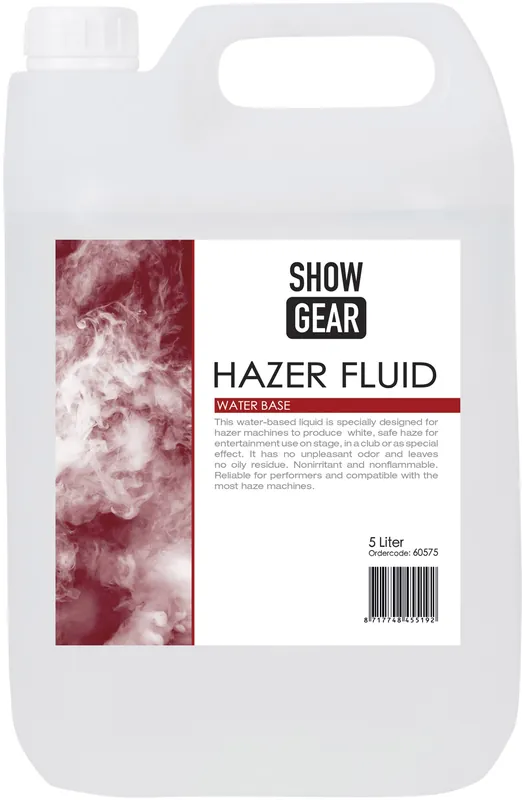 SHOWGEAR Hazer-Flüssigkeit 5 Liter – auf Wasserbasis Super-Preis