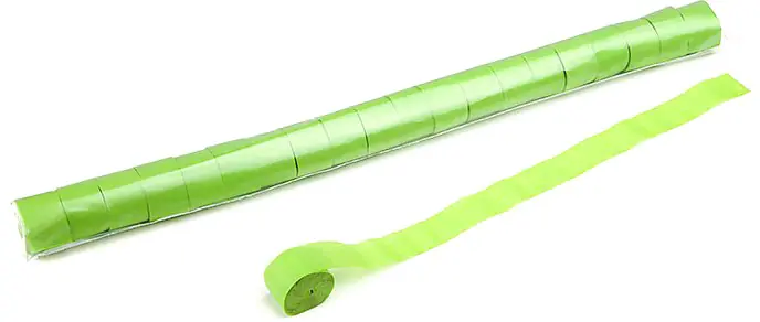 Magic FX Stadium Streamer 20m x 2,5cm - Hellgrün Preisreduziert