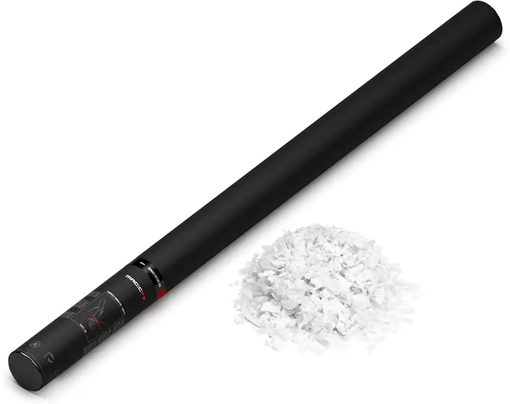 Magic FX Handbetriebene Konfettikanone Schneeflocken 80cm - Weiß Kostenfreie Lieferung