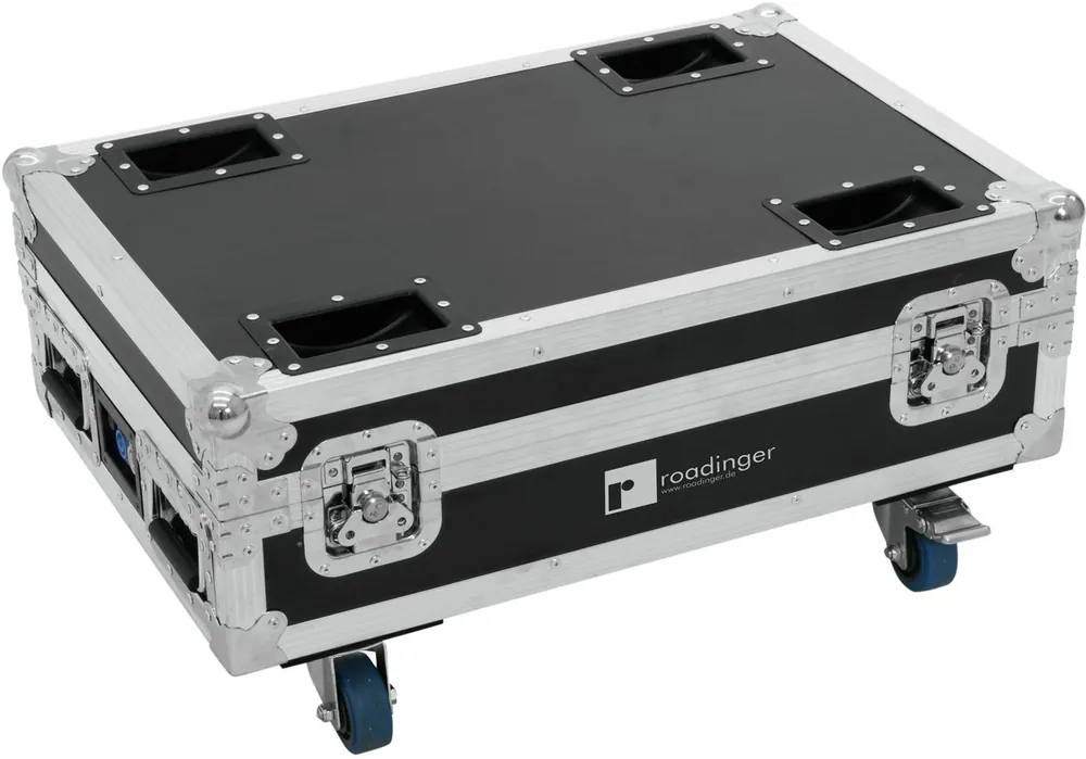 ROADINGER Flightcase 4x AKKU BAR-6 Glow QCL Flex QuickDMX mit Ladefunktion Expressversand