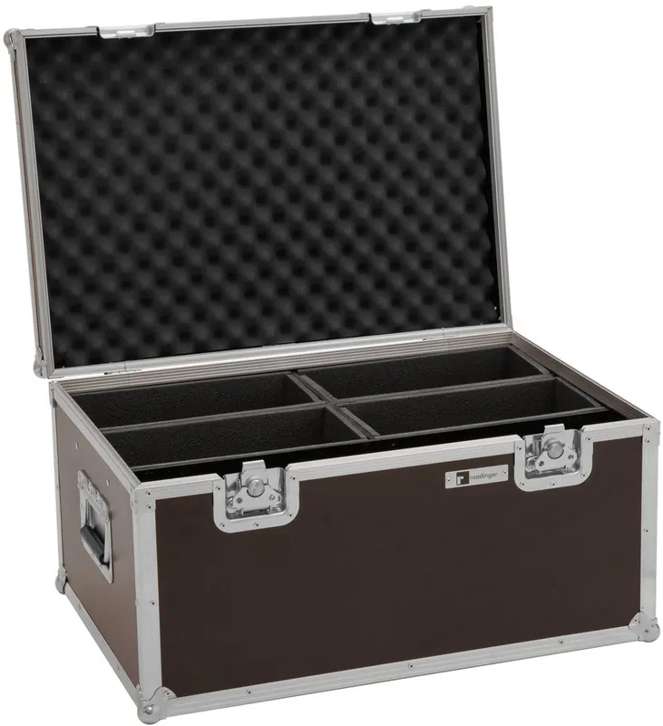 ROADINGER Flightcase 4x LED 4/7C-12 Silent Slim Spot Neue Ware