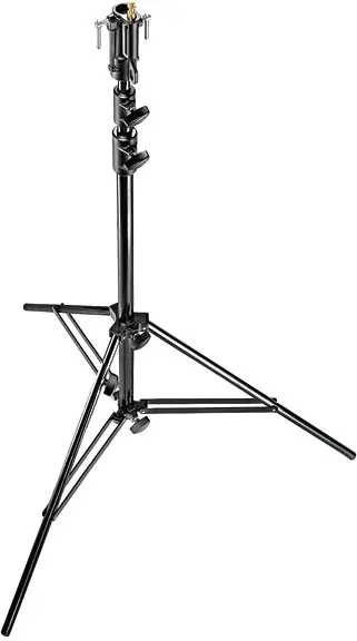 Manfrotto - 007BSU - Stativ Senior Chrome Schwarz Finale Aktion