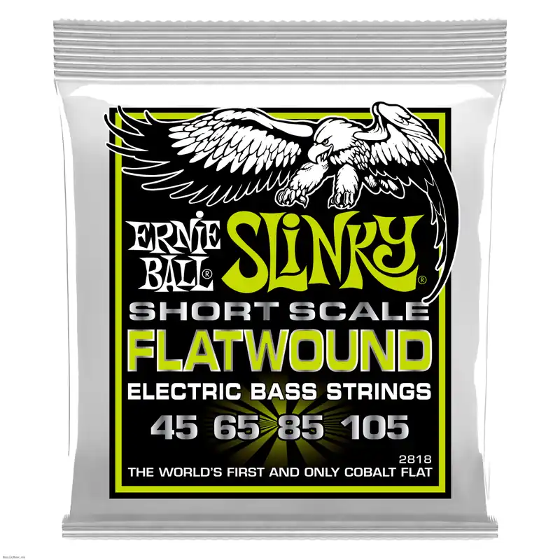 ERNIE BALL 2818 REGULAR SLINKY SHORT SCALE Cobalt 45-105 Flatwound Bass Saiten Neuheit