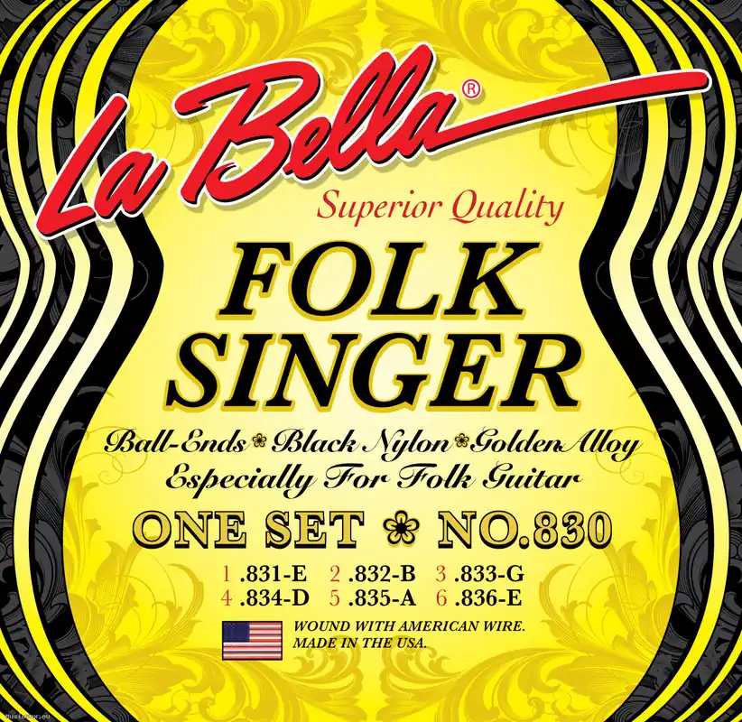LA BELLA 830 FOLK Klassische Gitarrensaiten Direkt Vom Hersteller