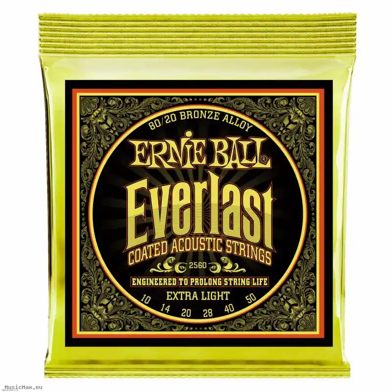 ERNIE BALL 2560 EVERLAST 10-50 Beschichtete Akustikgitarrensaiten Neuheit