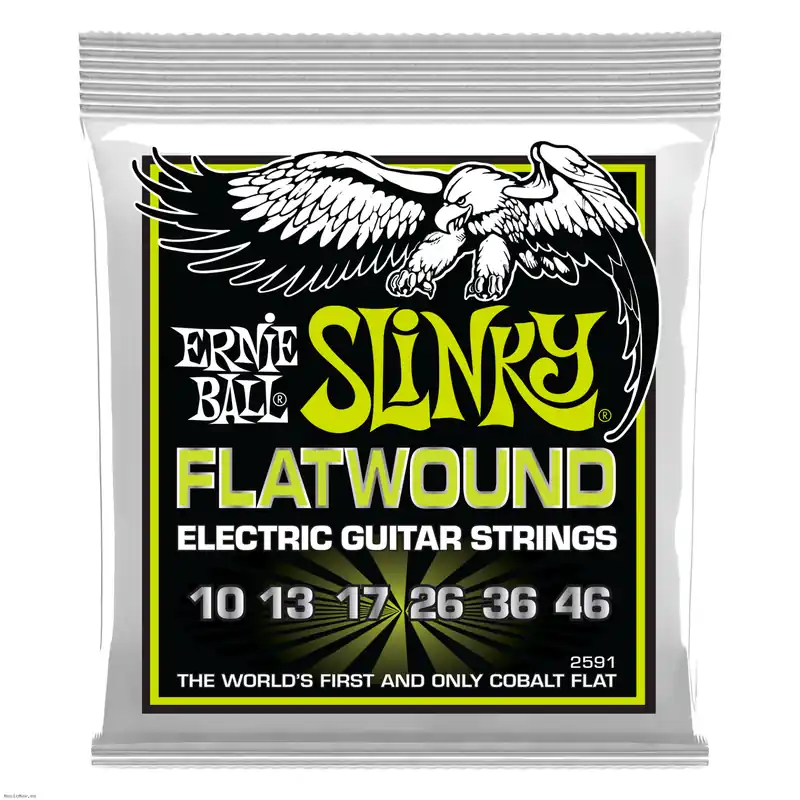 Schneller Versand ERNIE BALL 2591 REGULAR SLINKY 10-46 Flatwound E-Gitarrensaiten