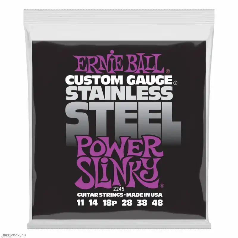 ERNIE BALL 2245 STAINLESS 11-48 E-Gitarrensaiten Beliebt