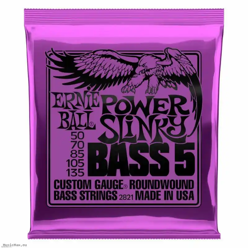 ERNIE BALL 2821 POWER SLINKY 50-135 Bass Saiten Schneller Versand