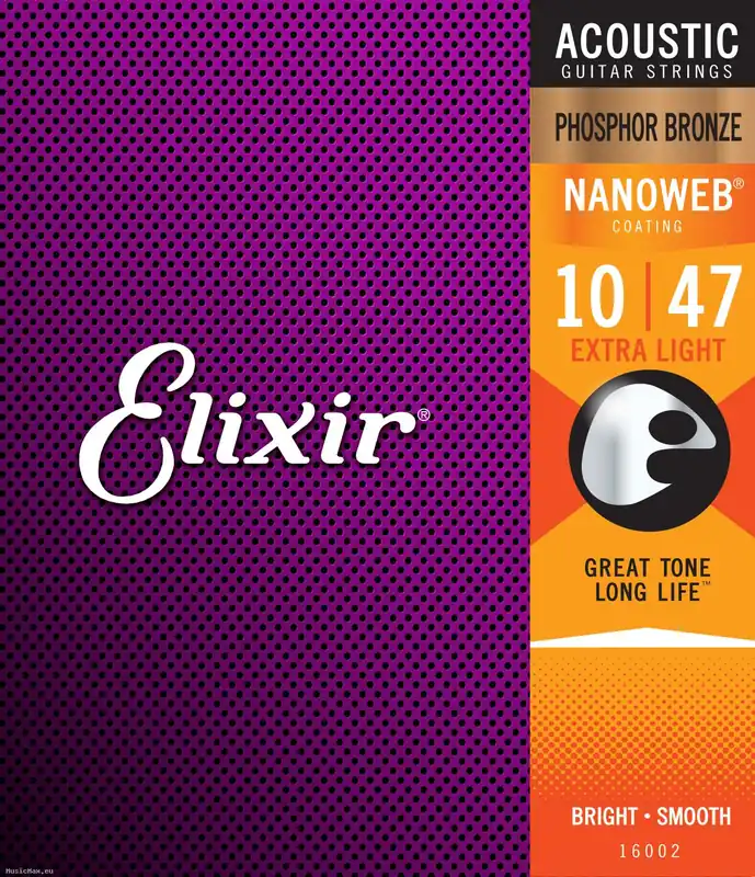 ELIXIR 16002 NANOWEB PH 10-47 Beschichtete Akustikgitarrensaiten Preisreduziert