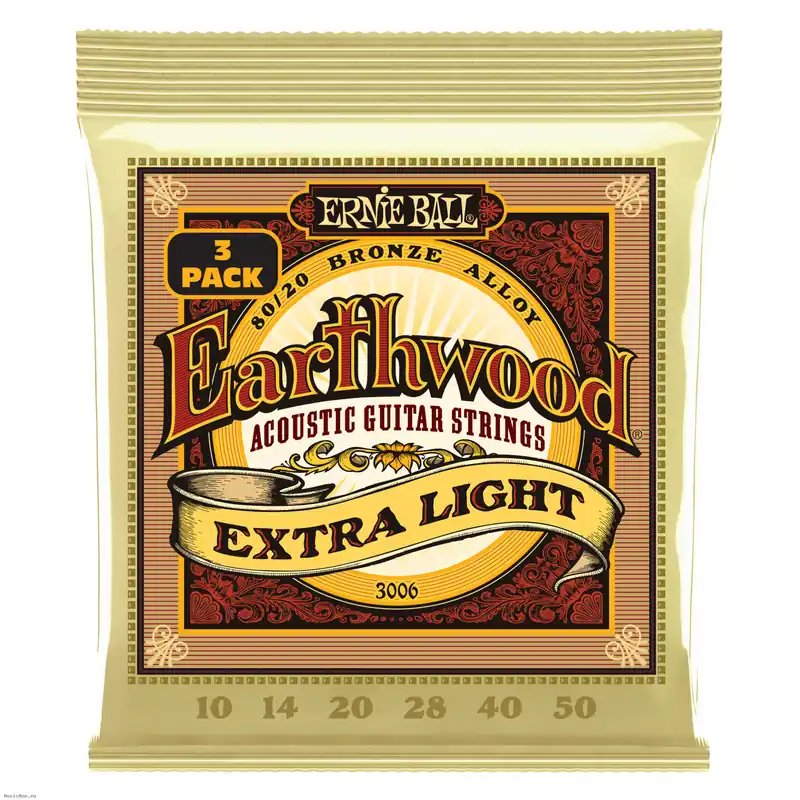 Must-Have ERNIE BALL 3006 EARTHWOOD 3-Pack 10-50 Akustische Gitarrensaiten