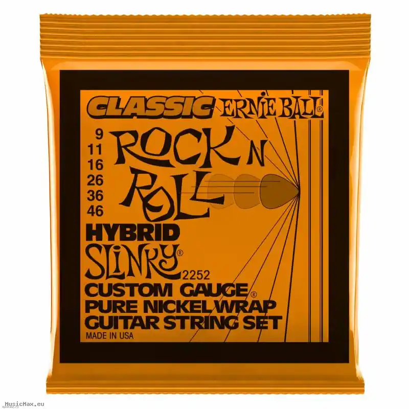 ERNIE BALL 2252 HYBRID SLINKY 9-46 E-Gitarrensaiten Kostenfreie Lieferung