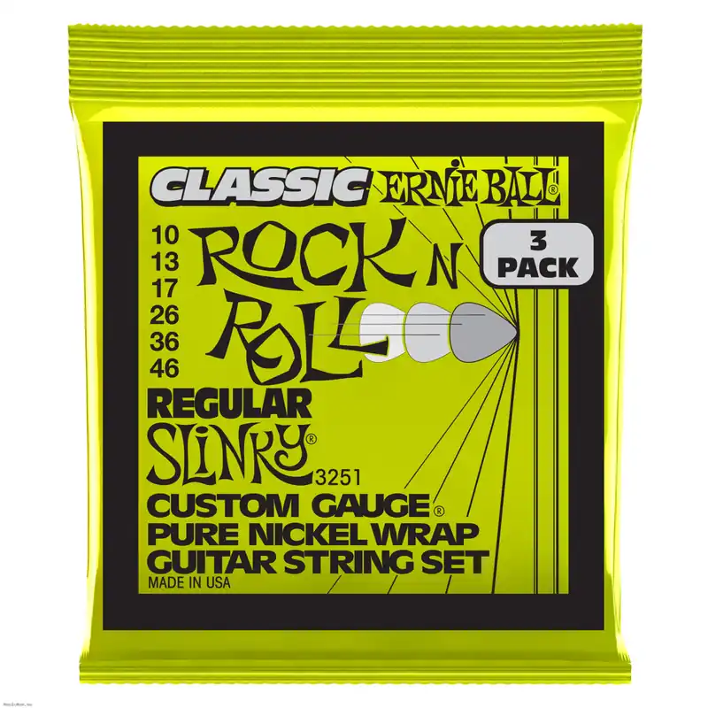 ERNIE BALL 3251 REGULAR SLINKY 3-Pack 10-46 E-Gitarrensaiten Preisknaller