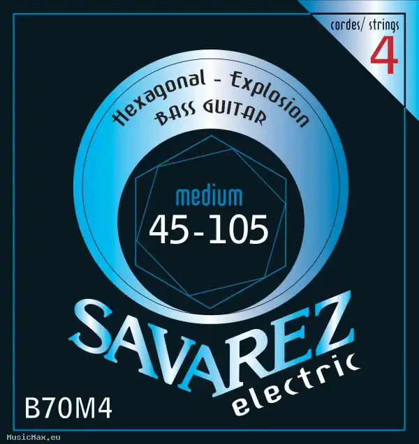 SAVAREZ B70M4 HEXAGONAL EXPLOSION 45-105 Bass Saiten Neuheit