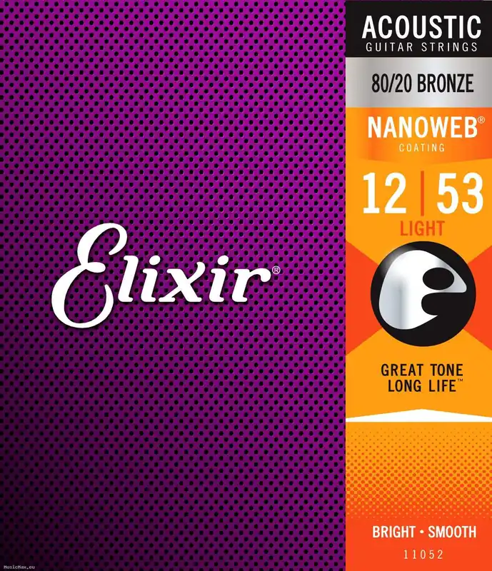 Neue Ware ELIXIR 11052 NANOWEB 12-53 Beschichtete Akustikgitarrensaiten