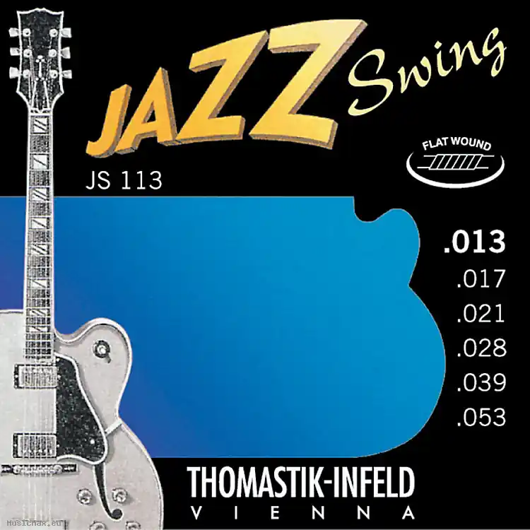 THOMASTIK JS113 13-53 Flatwound E-Gitarrensaiten Markenprodukt