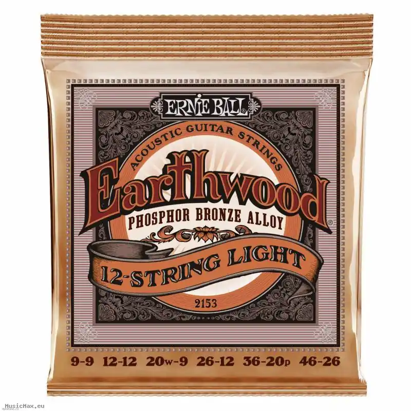 ERNIE BALL 2153 EARTHWOOD 9-46 12-saiter Gitarrensätze für akustische Gitarre Expressversand
