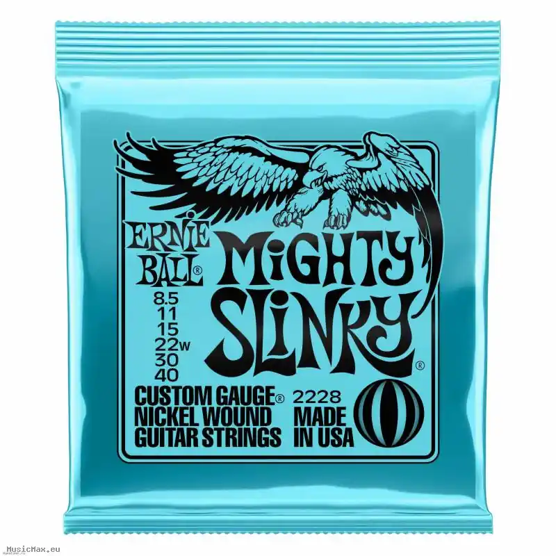 Echt ERNIE BALL 2228 MIGHTY SLINKY 8.5-40 E-Gitarrensaiten