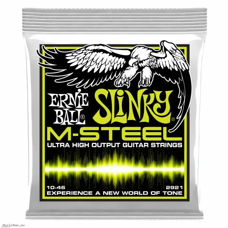 ERNIE BALL 2921 M-STEEL 10-46 E-Gitarrensaiten Neu Im Sortiment