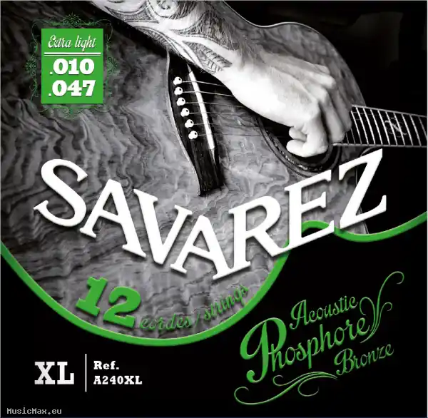 Rabatt SAVAREZ A240XL PHOSPHOR BRONZE 10-47 12-saiter Gitarrensätze für akustische Gitarre