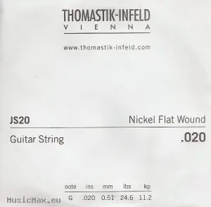 THOMASTIK JS20 .020 Flatwound E-Gitarre Einzelsaite Abverkauf