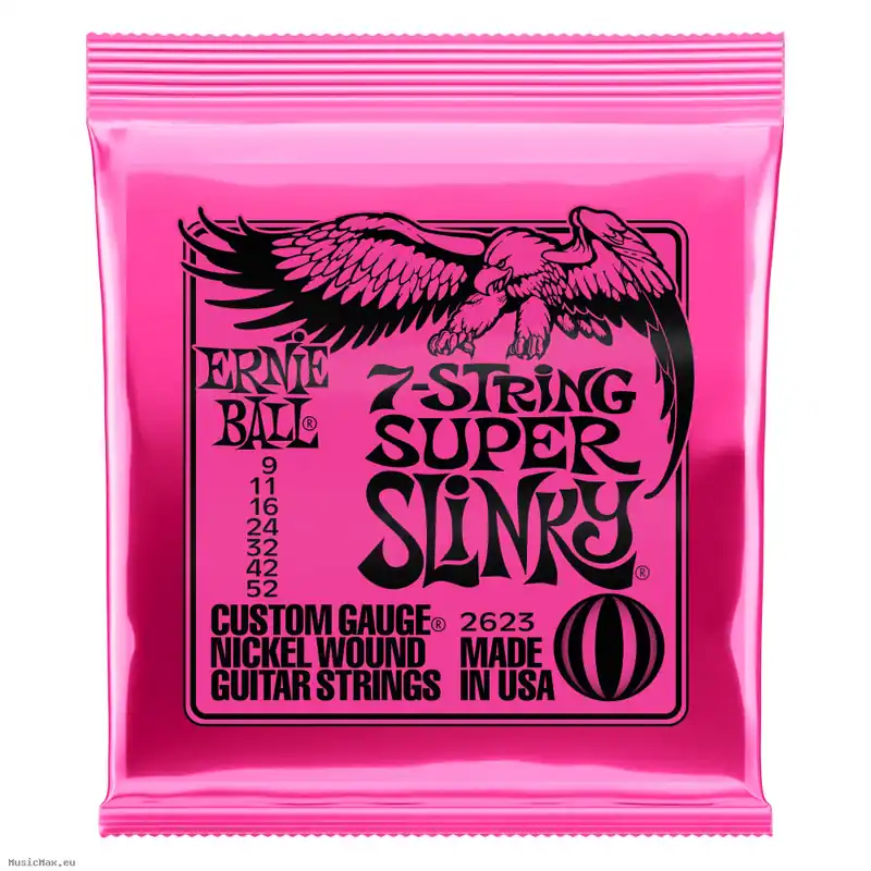 ERNIE BALL 2623 SLINKY 7-STRING 9-52 E-Gitarrensaiten Ausverkauf