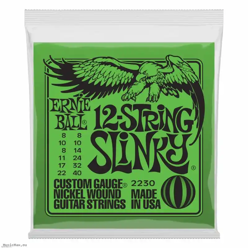 ERNIE BALL 2230 SLINKY 8-40 12-saitige E-Gitarren Saiten Sofort Bestellen