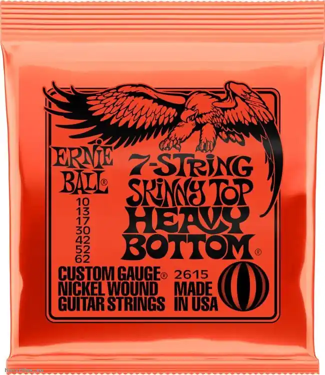 Sonderaktion ERNIE BALL 2615 SLINKY 10-62 7-saitige E-Gitarren Saiten