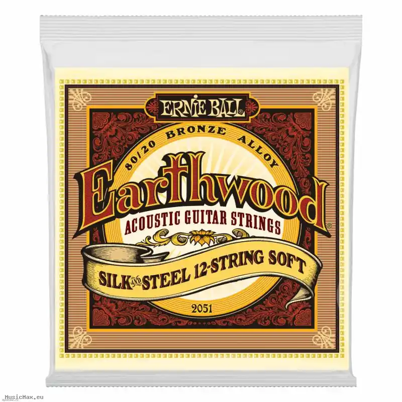 Markenprodukt ERNIE BALL 2051 SILK & STEEL 9-46 12-saiter Gitarrensätze für akustische Gitarre