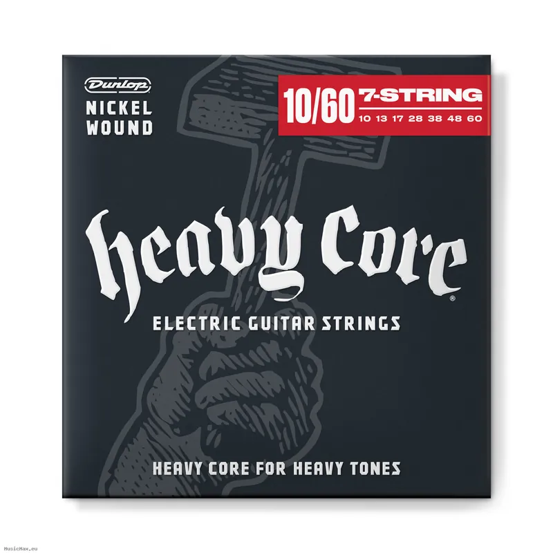 DUNLOP ACCESSORIES DHCN10607 Heavy Core 10-60 E-Gitarrensaiten Expressversand