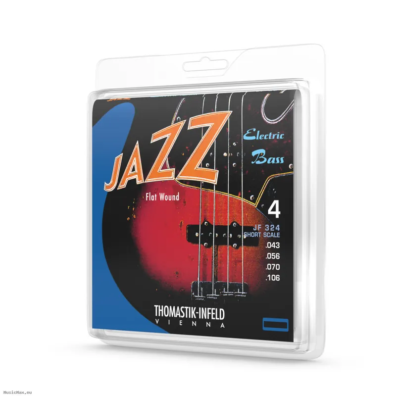 Kostenfreie Lieferung THOMASTIK JF324 Jazz Short Scale 43-106 Flatwound Bass Saiten