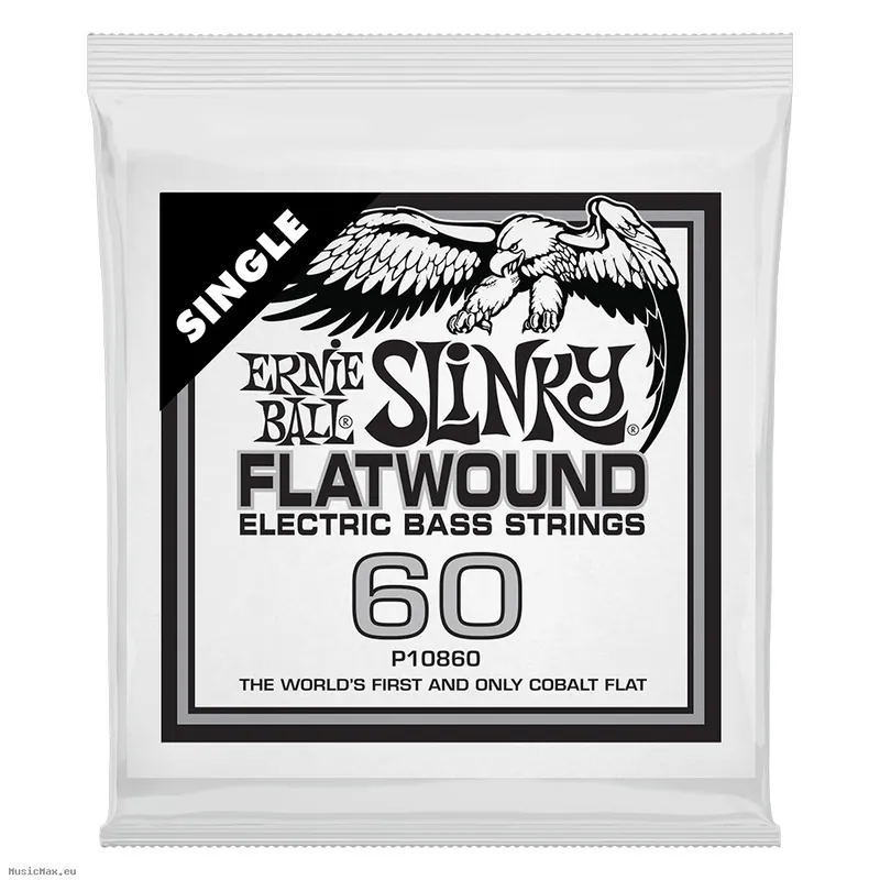 ERNIE BALL 10860 FLATWOUND SLINKY .060 Einzelsaite für Bassgitarre Kostenloser Versand