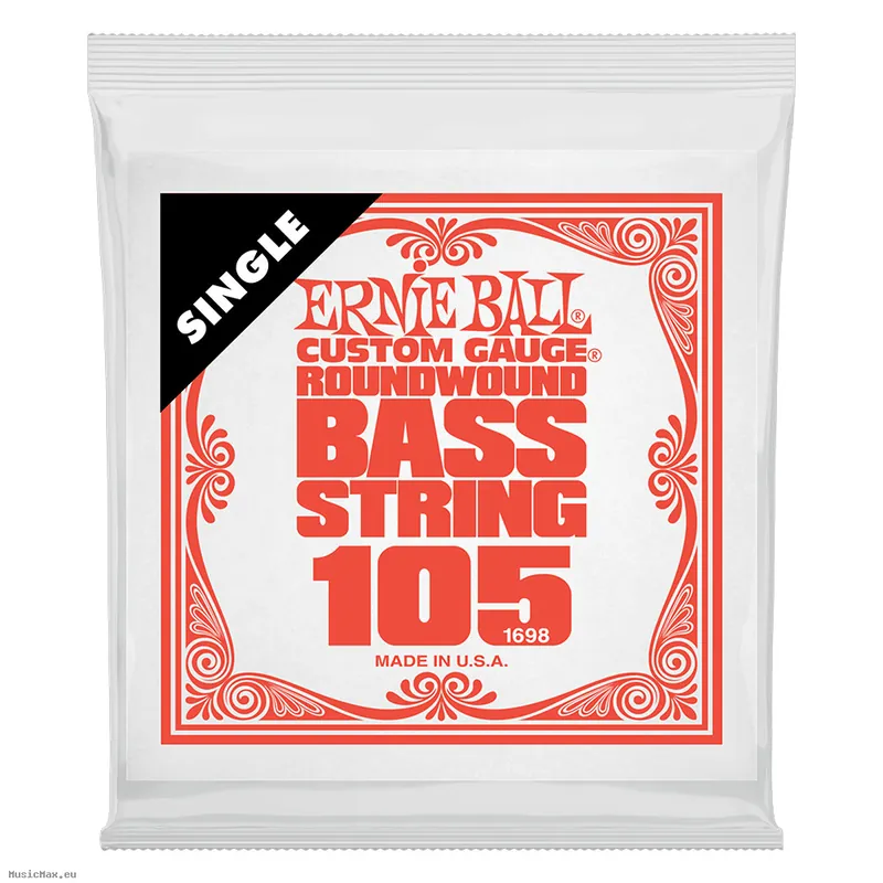 Zertifiziert ERNIE BALL 1698 NICKEL .105 Einzelsaite für Bassgitarre