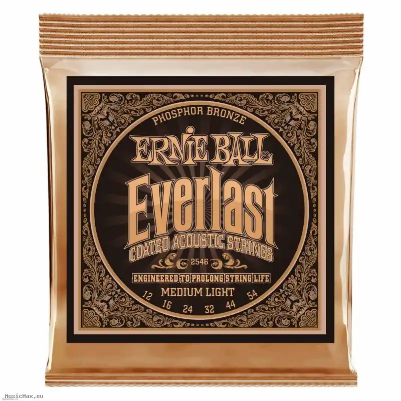 ERNIE BALL 2546 EVERLAST 12-54 Beschichtete Akustikgitarrensaiten Rabatt